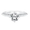 Artcarved Bridal Unmounted No Stones Vintage Heritage Engagement Ring Jessamine 14K White Gold