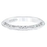 Artcarved Bridal Band No Stones Vintage Heritage Wedding Band Audriana 14K White Gold