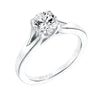 Artcarved Bridal Mounted with CZ Center Classic Solitaire Engagement Ring Kathleen 14K White Gold