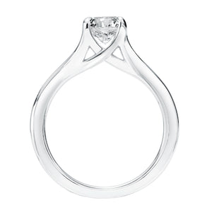 Artcarved Bridal Unmounted No Stones Classic Solitaire Engagement Ring Kathleen 14K White Gold