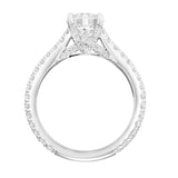 Artcarved Bridal Semi-Mounted with Side Stones Classic Diamond Engagement Ring Adrienne 14K White Gold