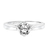 Artcarved Bridal Semi-Mounted with Side Stones Vintage Heritage Engagement Ring Gayla 14K White Gold