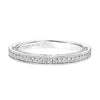 Artcarved Bridal Mounted with Side Stones Vintage Heritage Diamond Wedding Band Blanche 14K White Gold