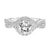 Artcarved Bridal Mounted with CZ Center Vintage Heritage Engagement Ring Lucinda 14K White Gold