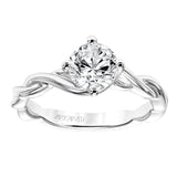 Artcarved Bridal Unmounted No Stones Contemporary Twist Solitaire Engagement Ring Kassidy 14K White Gold