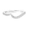 Artcarved Bridal Mounted with Side Stones Contemporary Floral Diamond Wedding Band Calalily 18K White Gold