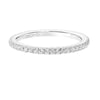 Artcarved Bridal Mounted with Side Stones Classic Diamond Wedding Band Aubrey 14K White Gold