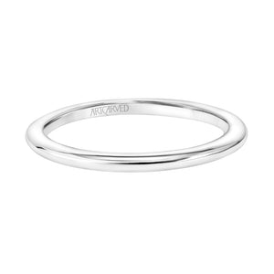 Artcarved Bridal Band No Stones Classic Solitaire Wedding Band Sloane 14K White Gold