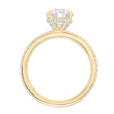 Artcarved Bridal Semi-Mounted with Side Stones Classic Engagement Ring Chelsea 14K Yellow Gold