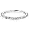 Artcarved Bridal Mounted with Side Stones Classic Halo Diamond Wedding Band Paige 18K White Gold