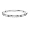 Artcarved Bridal Mounted with Side Stones Classic Diamond Wedding Band Lorelei 14K White Gold