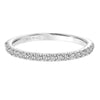 Artcarved Bridal Mounted with Side Stones Classic Contemporary Diamond Wedding Band Lillian 14K White Gold