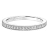 Artcarved Bridal Mounted with Side Stones Vintage Vintage Diamond Wedding Band Helen 14K White Gold