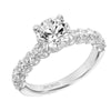 Artcarved Bridal Semi-Mounted with Side Stones Classic Diamond Engagement Ring Tina 14K White Gold