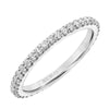 Artcarved Bridal Mounted with Side Stones Classic 3-Stone Diamond Wedding Band Maryann 14K White Gold