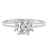 Artcarved Bridal Mounted with CZ Center Classic 3-Stone Engagement Ring Audrey 14K White Gold