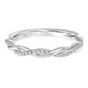 Artcarved Bridal Mounted with Side Stones Contemporary Twist Diamond Wedding Band Cassidy 18K White Gold