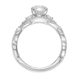 Artcarved Bridal Mounted with CZ Center Contemporary Twist Engagement Ring Dakota 14K White Gold