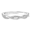 Artcarved Bridal Mounted with Side Stones Contemporary One Love Diamond Wedding Band Chantal 18K White Gold