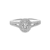 Artcarved Bridal Mounted Mined Live Center Classic One Love Engagement Ring Bree 14K White Gold