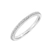 Artcarved Bridal Mounted with Side Stones Classic One Love Diamond Wedding Band Bree 14K White Gold