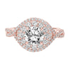 Artcarved Bridal Mounted with CZ Center Contemporary Twist Engagement Ring Mystelle 14K Rose Gold