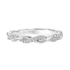 Artcarved Bridal Mounted with Side Stones Contemporary Twist Diamond Wedding Band Embrey 18K White Gold