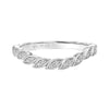 Artcarved Bridal Mounted with Side Stones Floral Diamond Wedding Band Bellarose 18K White Gold