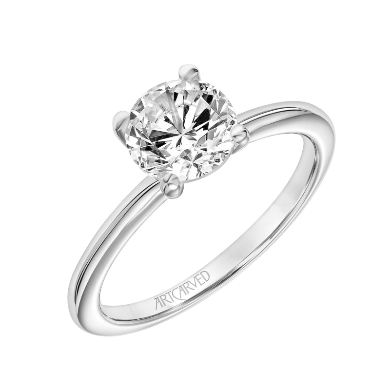 Artcarved Bridal Unmounted No Stones Classic Solitaire Engagement Ring Missy 18K White Gold