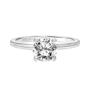 Artcarved Bridal Mounted with CZ Center Classic Solitaire Engagement Ring Missy 14K White Gold