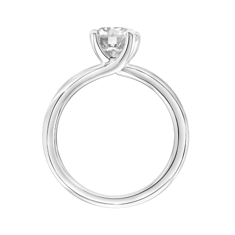 Artcarved Bridal Unmounted No Stones Classic Solitaire Engagement Ring Missy 18K White Gold