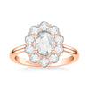 Artcarved Bridal Mounted Mined Live Center Classic Rose Goldcut Halo Engagement Ring 18K Rose Gold