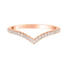 Artcarved Bridal Mounted with Side Stones Classic Diamond Wedding Band Madelyn 14K Rose Gold