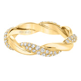 Artcarved Bridal Mounted with Side Stones Contemporary Stackable Eternity Anniversary Band 14K Yellow Gold