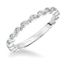 Artcarved Bridal Mounted with Side Stones Contemporary Fashion Diamond Anniversary Band Christine 14K White Gold