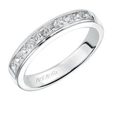 Artcarved Bridal Mounted with Side Stones Classic Diamond Anniversary Band 14K White Gold