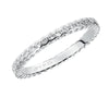 Artcarved Bridal Mounted with Side Stones Contemporary Eternity Diamond Anniversary Band 14K White Gold
