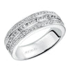 Artcarved Bridal Mounted with Side Stones Contemporary Diamond Anniversary Band 14K White Gold