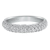 Artcarved Bridal Mounted with Side Stones Contemporary Diamond Anniversary Band 14K White Gold