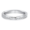 Artcarved Bridal Mounted with Side Stones Vintage Fashion Diamond Anniversary Band 14K White Gold