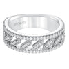 Artcarved Bridal Mounted with Side Stones Contemporary Diamond Anniversary Band 14K White Gold