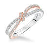 Artcarved Bridal Mounted with Side Stones Diamond Rose Gold Gold Band 14K Rose Gold