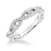 Artcarved Bridal Mounted with Side Stones Contemporary Fashion Diamond Anniversary Band 14K White Gold