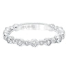 Artcarved Bridal Mounted with Side Stones Contemporary Fashion Diamond Anniversary Band 14K White Gold