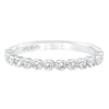 Artcarved Bridal Mounted with Side Stones Contemporary Diamond Anniversary Band 14K White Gold