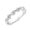 Artcarved Bridal Mounted with Side Stones Vintage Stackable Fashion Diamond Anniversary Band 14K White Gold