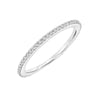 Artcarved Bridal Mounted with Side Stones Contemporary Stackable Diamond Anniversary Band 14K White Gold