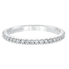 Artcarved Bridal Mounted with Side Stones Contemporary Stackable Diamond Anniversary Band 14K White Gold