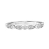 Artcarved Bridal Mounted with Side Stones Diamond Anniversary Band 14K White Gold