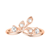 Artcarved Bridal Mounted with Side Stones Contemporary Rose Goldcut Diamond Anniversary Band 14K Rose Gold